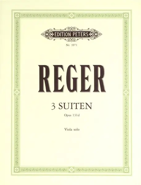 Bestpreis Edition Peters REGER MAX - 3 SUITES OP.131D - VIOLA