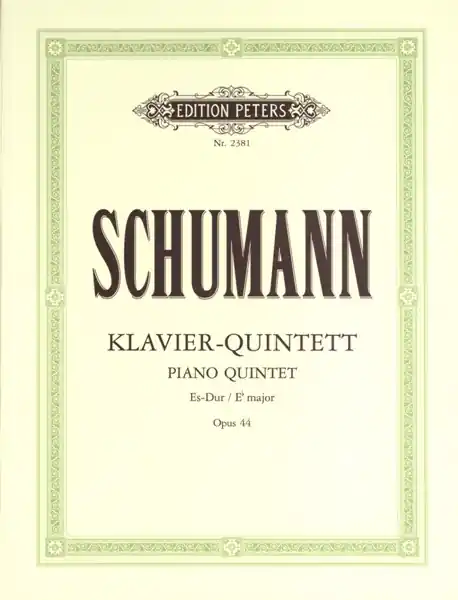Edition Peters SCHUMANN ROBERT - PIANO QUINTET IN E FLAT OP.44 - PIANO QUINTETS Neu Im Sortiment