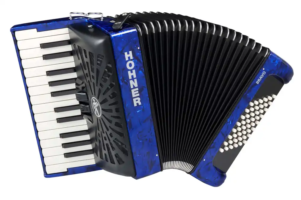 Hohner BRAVO II 48 BLAU Neu Im Sortiment