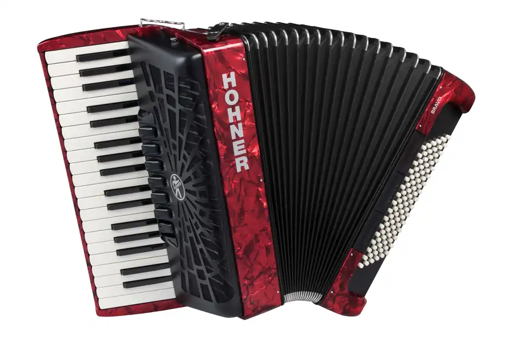 Hohner BRAVO III 96 ROT Markenprodukt