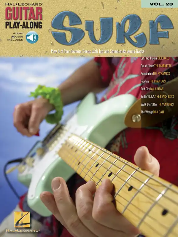 Zertifiziert Hal Leonard GUITAR PLAY ALONG VOL.023 SURF TAB + AUDIO TRACKS