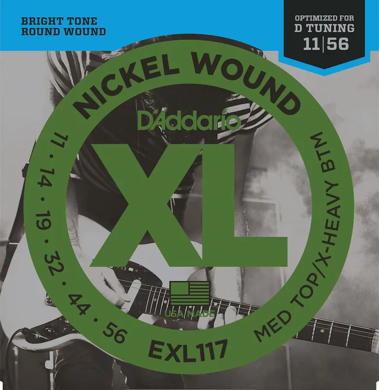 Expressversand D'addario And Co EXL117 NICKEL WOUND ELECTRIC GUITAR STRINGS MEDIUM TOP/EXTRA-HEAVY BOTTOM 11-56