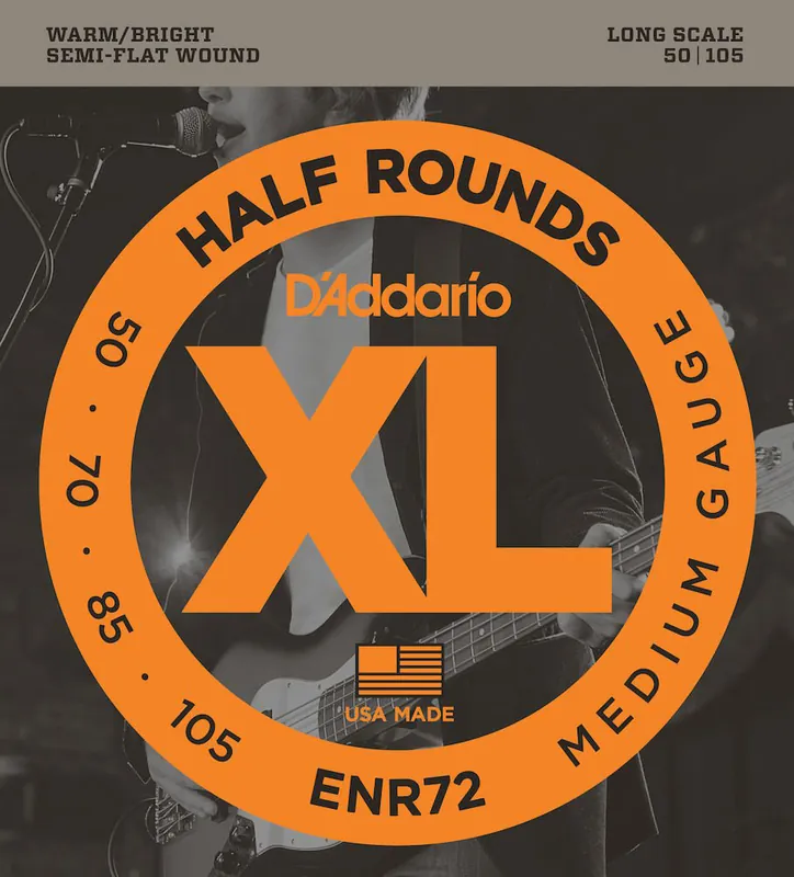 D'addario And Co ENR72 HALF ROUNDS LONG SCALE MEDIUM 50-105 Sonderangebot