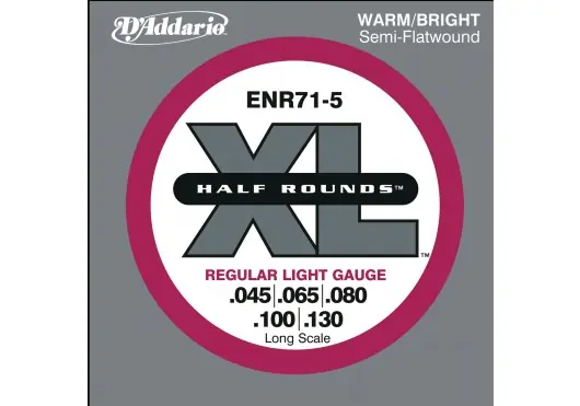 D'addario And Co ENR71-5 HALF ROUNDS REGULAR LIGHT 5C 45-130 Heißes Angebot