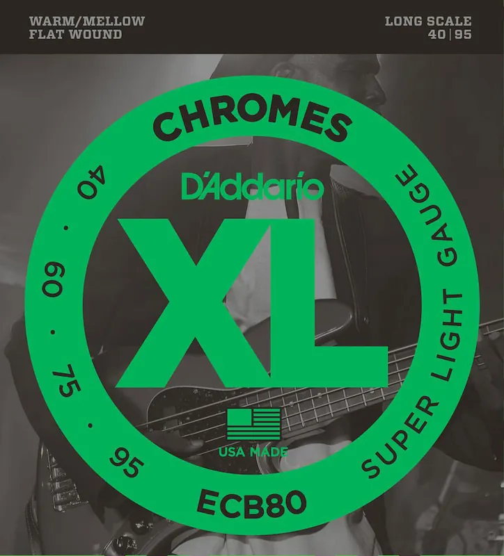 D'addario And Co ECB80 CHROMES LONG SCALE SUPER LIGHT 40-95 Preisreduziert