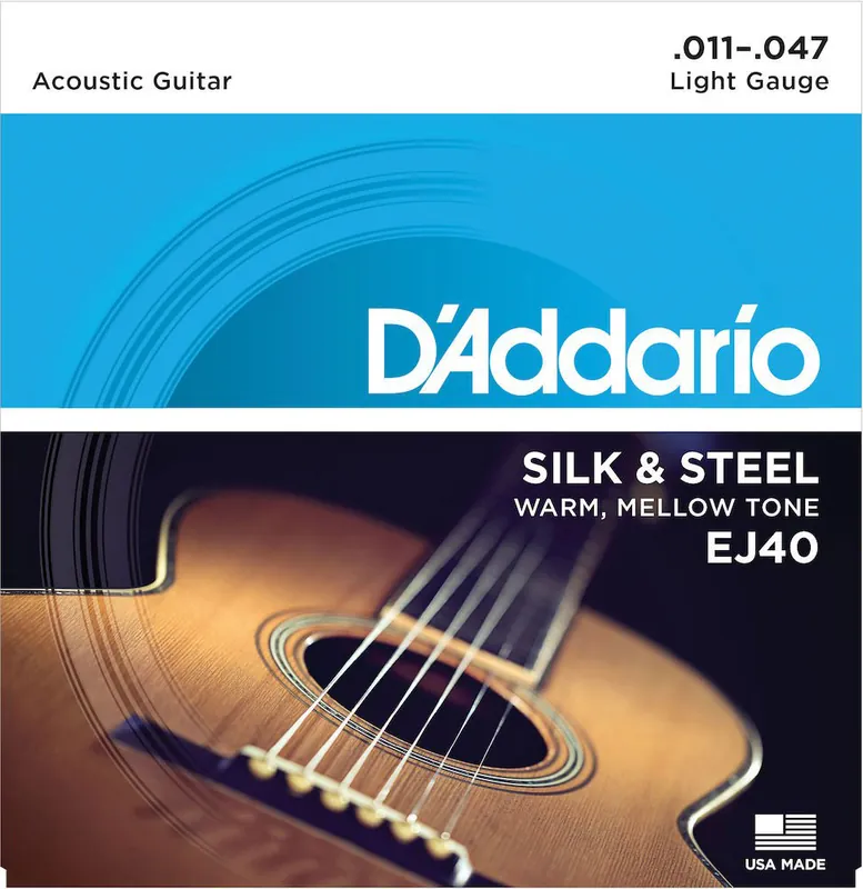 Sonderangebot D'addario And Co EJ40 SILK & STEEL FOLK GUITAR STRINGS 11-47
