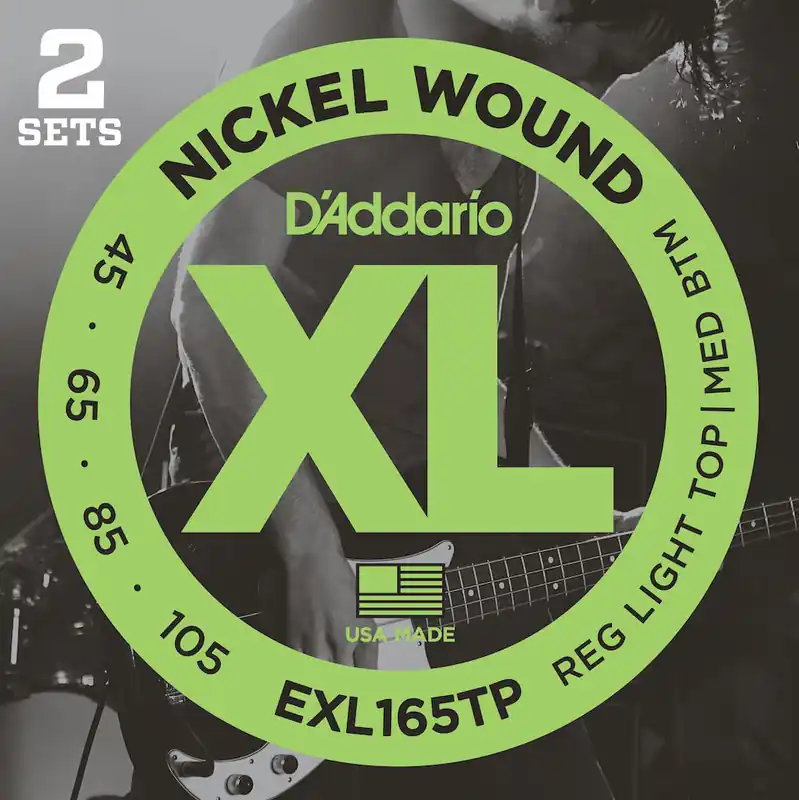 Begrenztes Angebot D'addario And Co EXL165TP NICKEL WOUND REGULAR LIGHT TOP 45-105 2 SETS