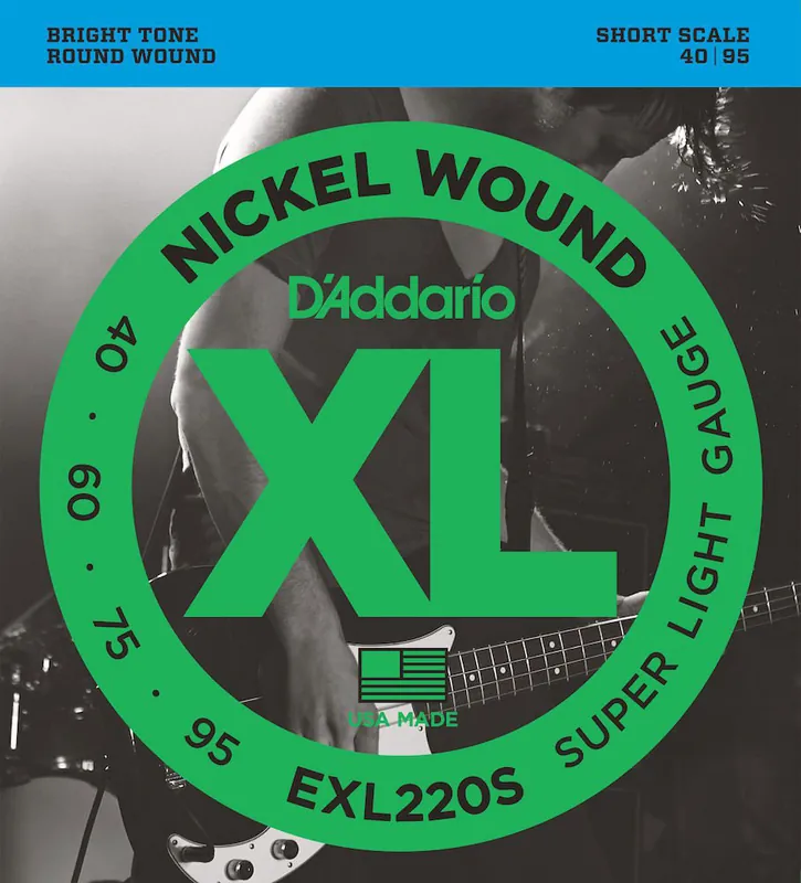 Markenprodukt D'addario And Co EXL220S NICKEL WOUND SHORT SCALE SUPER LIGHT 40-95