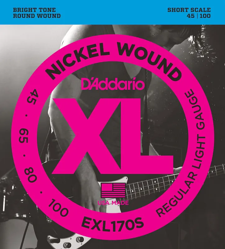 Rabatt D'addario And Co EXL170S NICKEL WOUND SHORT SCALE LIGHT 45-100