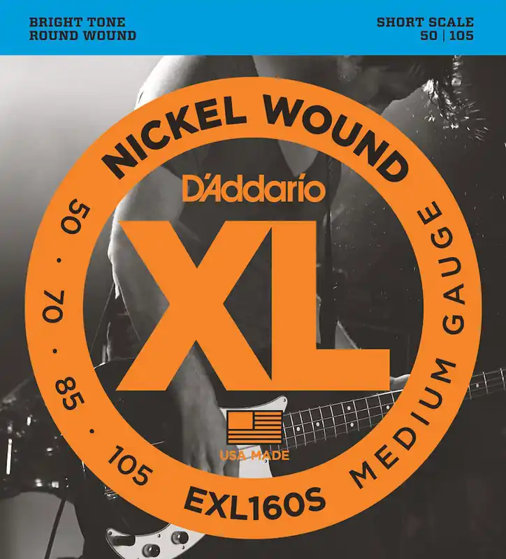 D'addario And Co EXL160S NICKEL WOUND SHORT SCALE MEDIUM 50-105 Markenprodukt