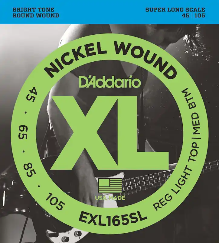 Ausverkauf D'addario And Co EXL165SL NICKEL WOUND SUPER LONG SCALE REGULAR LIGHT TOP 45-105