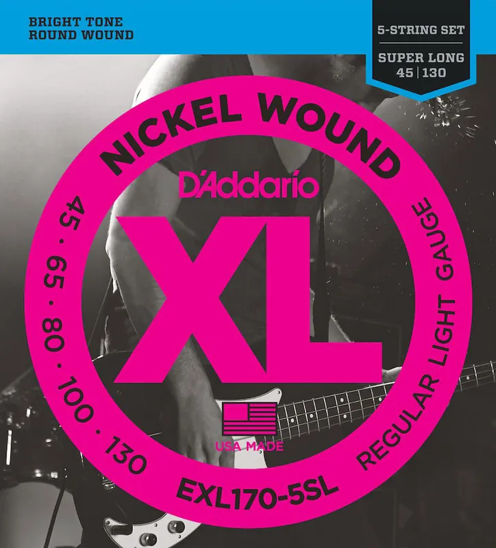 D'addario And Co EXL170-5SL NICKEL WOUND SUPER LONG SCALE LIGHT 5C 45-130 Preisreduziert