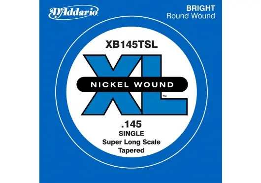 D'addario And Co XB145T NICKEL WOUND BASS GUITAR SINGLE STRING SUPER LONG SCALE .145 TAPERED Markenware