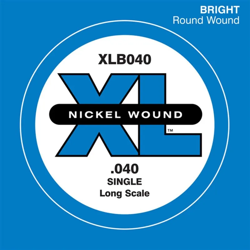 D'addario And Co XLB040 NICKEL WOUND BASS GUITAR SINGLE STRING LONG SCALE .040 Beliebt