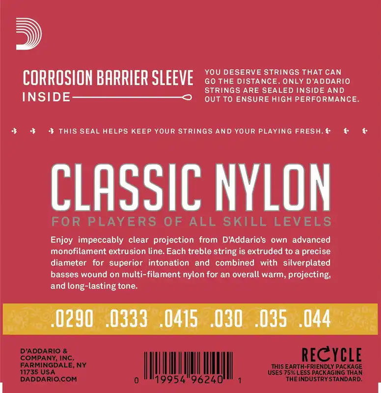 Mega-Angebot D'addario And Co EJ27N 3/4 STUDENT NYLON FRACTIONAL CLASSICAL GUITAR STRINGS NORMAL TENSION