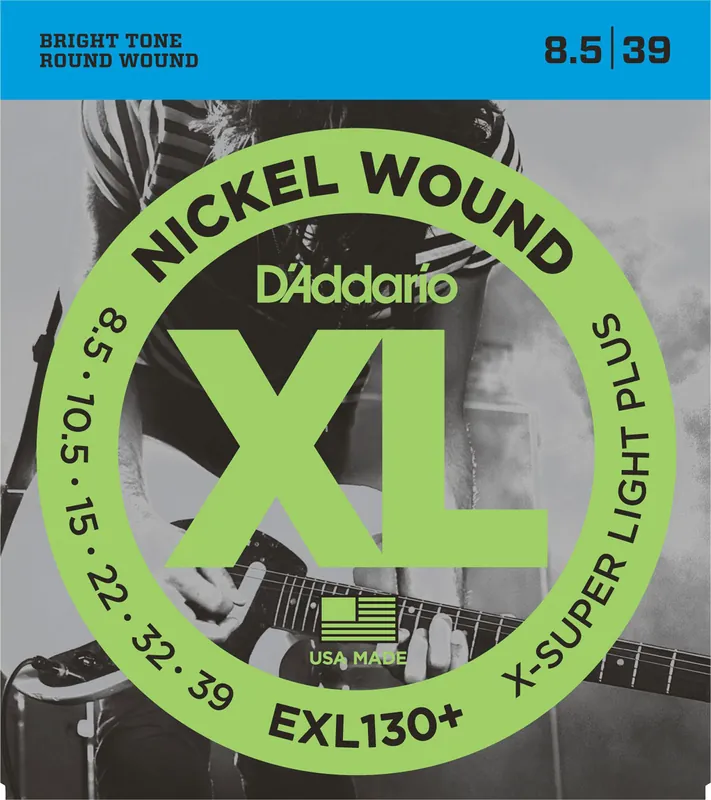 D'addario And Co EXL130+ NICKEL WOUND ELECTRIC GUITAR STRINGS EXTRA-SUPER LIGHT PLUS 8.5-39 Kostenfreie Lieferung