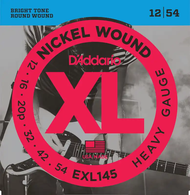 D'addario And Co EXL145 NICKEL WOUND ELECTRIC GUITAR STRINGS HEAVY 12-54 WITH PLAIN STEEL 3RD Meistverkauft