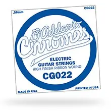 D'addario And Co CG022 FLAT WOUND ELECTRIC GUITAR SINGLE STRING .022 Mega-Angebot