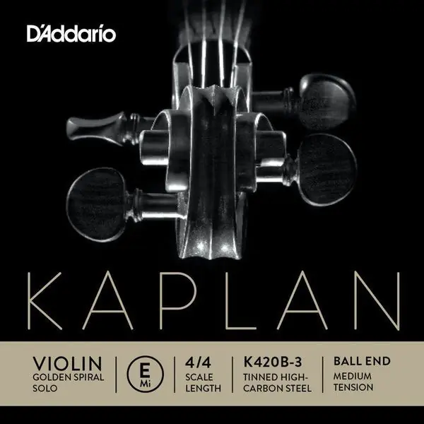 D'addario And Co 4/4 KAPLAN GOLDEN SPIRAL SOLO BALL END VIOLIN SINGLE E STRING SCALE MEDIUM TENSION Direkt Vom Hersteller