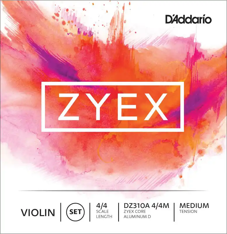 D'addario And Co 4/4 ZYEX VIOLIN STRING SET SCALE MEDIUM TENSION Zertifiziert