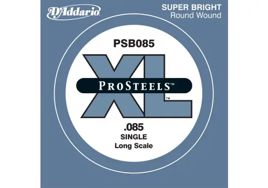 D'addario And Co PSB085 PROSTEELS BASS GUITAR SINGLE STRING LONG SCALE .085 Kostenloser Rückversand