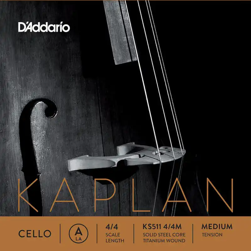 D'addario And Co 4/4 KAPLAN CELLO SINGLE A STRING SCALE MEDIUM TENSION Kostenfreie Lieferung