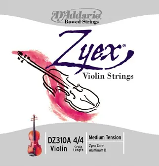 D'addario And Co 10 PACK ZYEX VIOLIN STRING SET 3/4 SCALE MEDIUM TENSION Gratis Versand