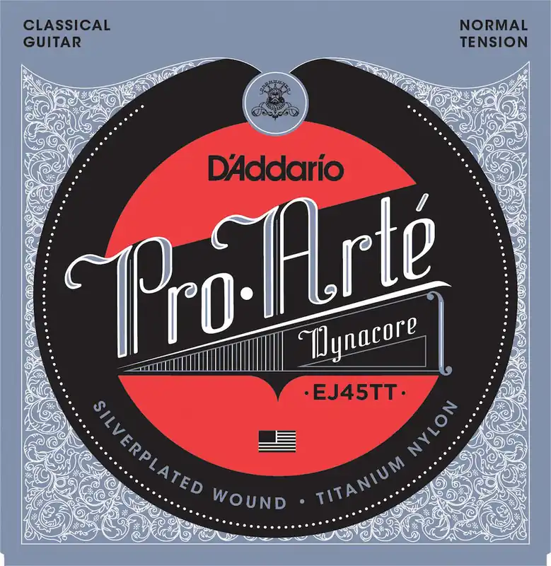 Direkt Vom Hersteller D'addario And Co EJ45TT PROARTE DYNACORE CLASSICAL GUITAR STRINGS TITANIUM TREBLES NORMAL TENSION