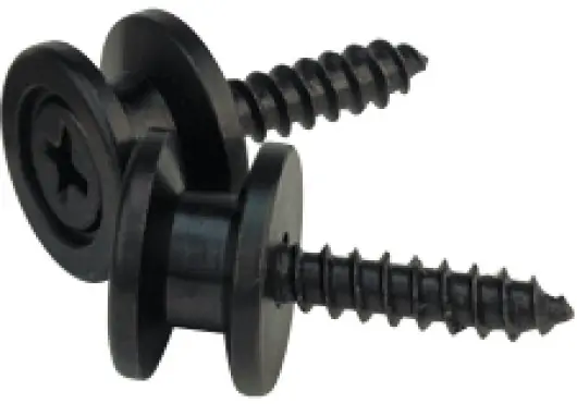 D'addario And Co SOLID BRASS END PINS - BLACK (PAIR) Preisknaller