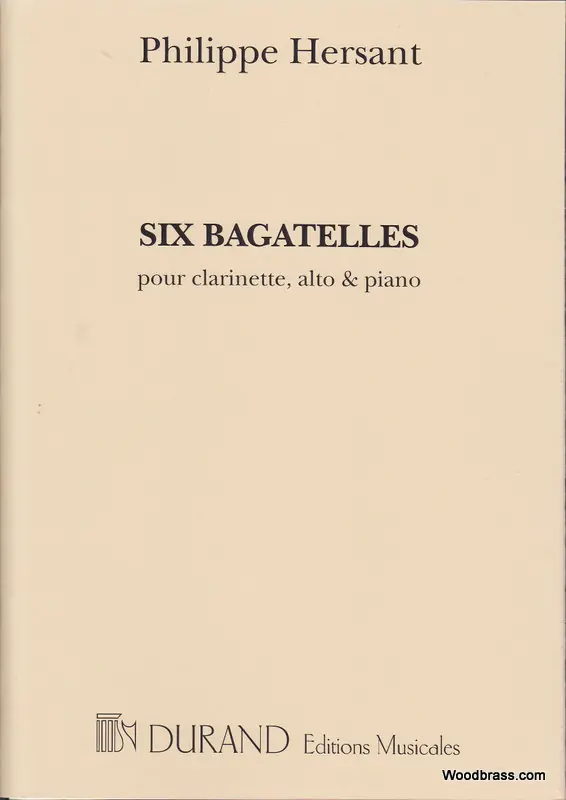 Kostenloser Rückversand Durand HERSANT PH. - 6 BAGATELLES - CLARINETTE ALTO ET PIANO