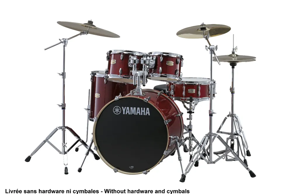 Yamaha STAGE CUSTOM BIRCH - FUSION 20" - CRANBERRY RED (OHNE HARDWARE) Nur Für Kurze Zeit
