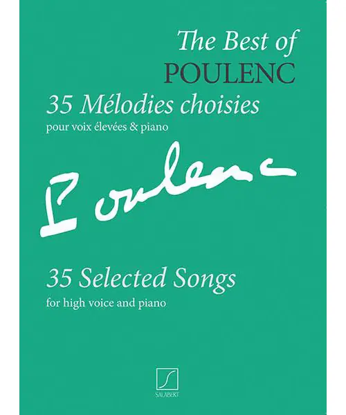 Finale Aktion Edition Max Eschig POULENC F. - 35 SELECTED SONGS FOR HIGH VOICE