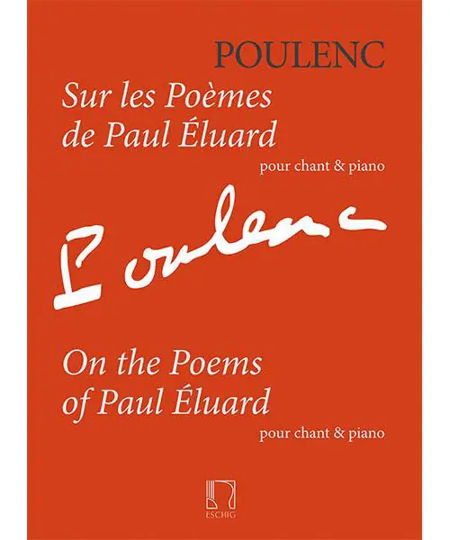 Sofort Bestellen Edition Max Eschig POULENC F. - SUR LES POEMES DE PAUL ELUARD - CHANT & PIANO