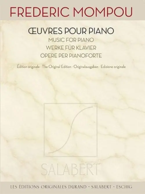 Durand MOMPOU FREDERIC - OEUVRES POUR PIANO Neue Ware