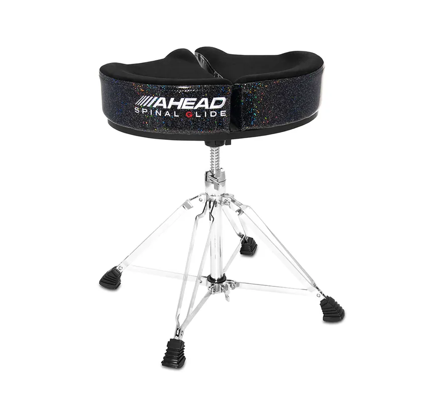 Ahead SPG-BS-4 DRUM THRONE SPINAL-G BLACK SPARKLE - 4 LEGS BASE Billig