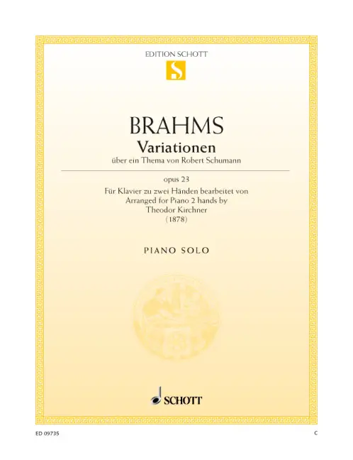 Variationen über ein Thema von Robert Schumann op. 23 Neu