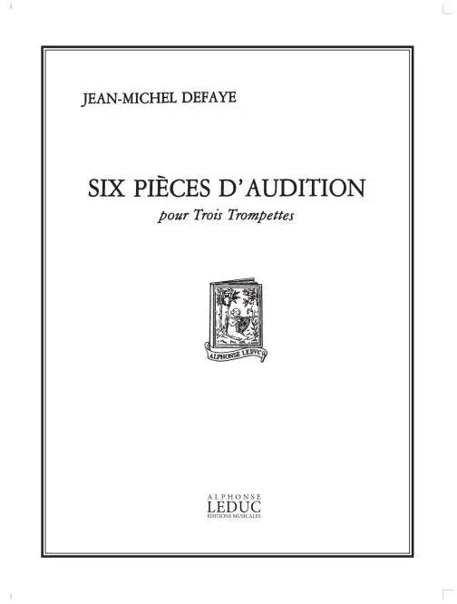 6 PIECES D'AUDITION POUR 3 TROM- Finale Aktion