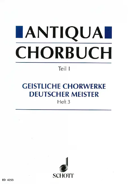 Online Kaufen Antiqua-Chorbuch Teil I / Heft 3