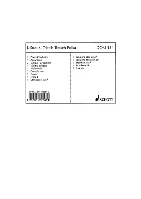 Kostenloser Rückversand Tritsch-Tratsch-Polka op.214