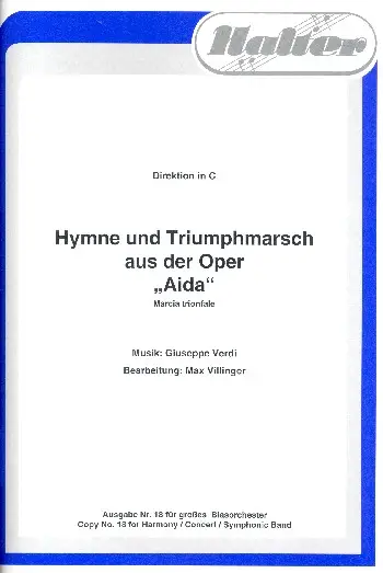 Neuheit Hymne und Triumphmarsch aus Aida