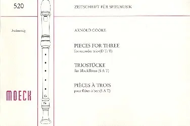 Triostücke für 3 Blockflöten (SAT) Sonderangebot