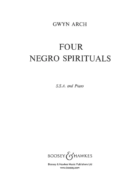 Four Negro Spirituals Letzte Chance