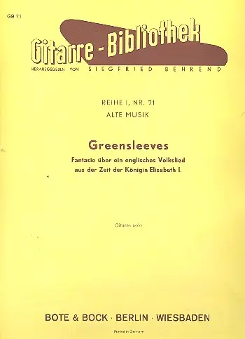 Greensleeves - Fantasie über ein englisches Volkslied Neue Ware
