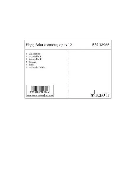 Salut d'amour op.12,3 Sofort Bestellen