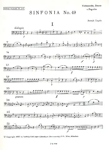 Neuheit Sinfonie f-Moll Nr.49 Hob.I:49
