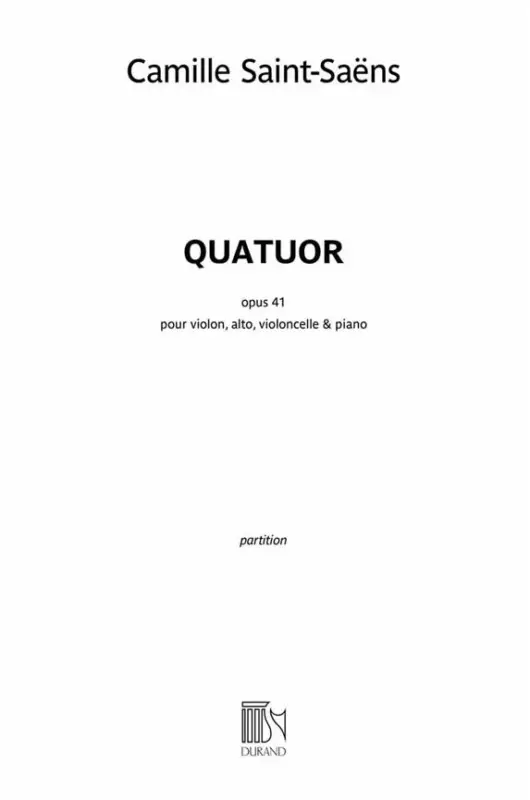 Zertifiziert Quatuor si bemol majeur op.41