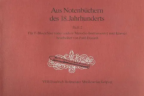 Aus Notenbüchern des 18 Jahrhunderts Band 2 Solange Der Vorrat Reicht