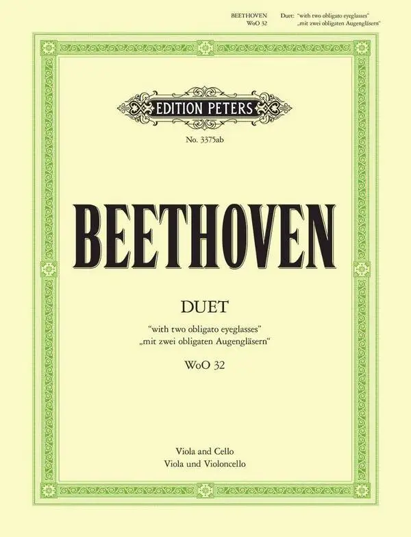 Duo mit 2 obligaten Augengläsern WoO32 Schneller Versand