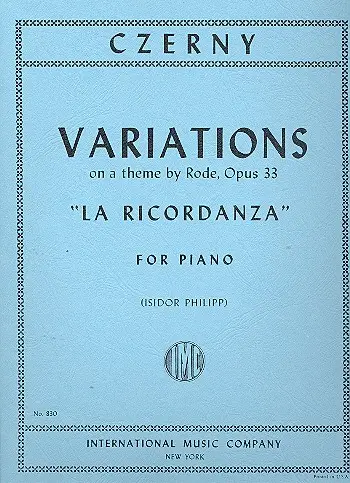 Top-Angebot Variations on a theme by Rode, op.33