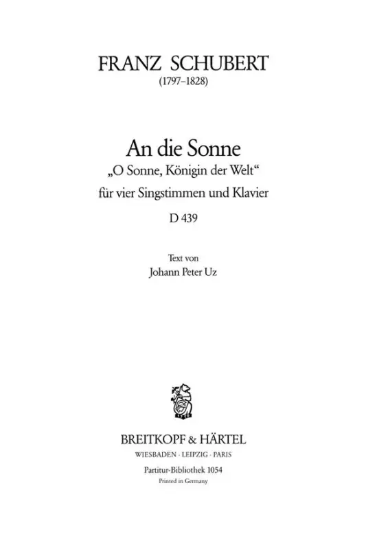 An die Sonne D439 Sonderangebot